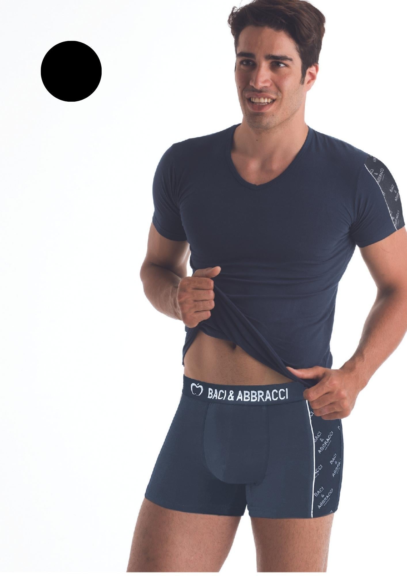 Coordinato Uomo Elasticizzato Punta Con Boxer Bau315