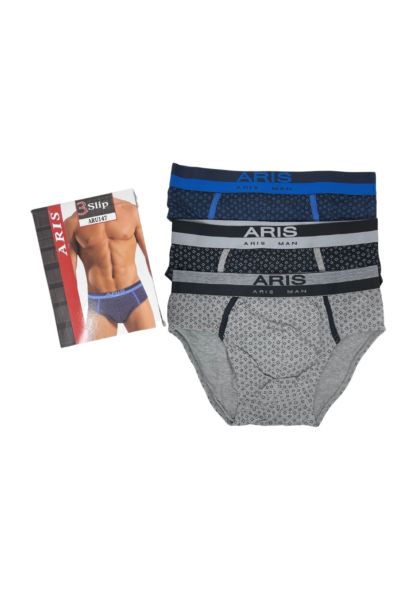 Pacco Da 3 Slip Uomo In Cotone Elasticizzato Aru147