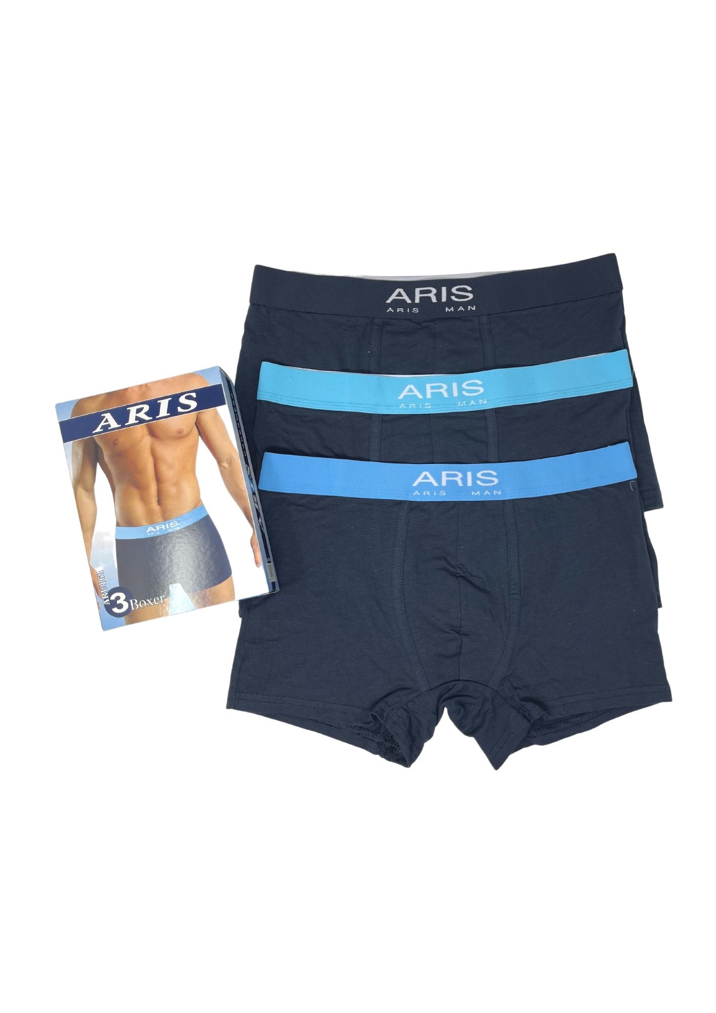 Aris - Pacco Da 3 Boxer Uomo In Cotone Elasticizzato Aru161
