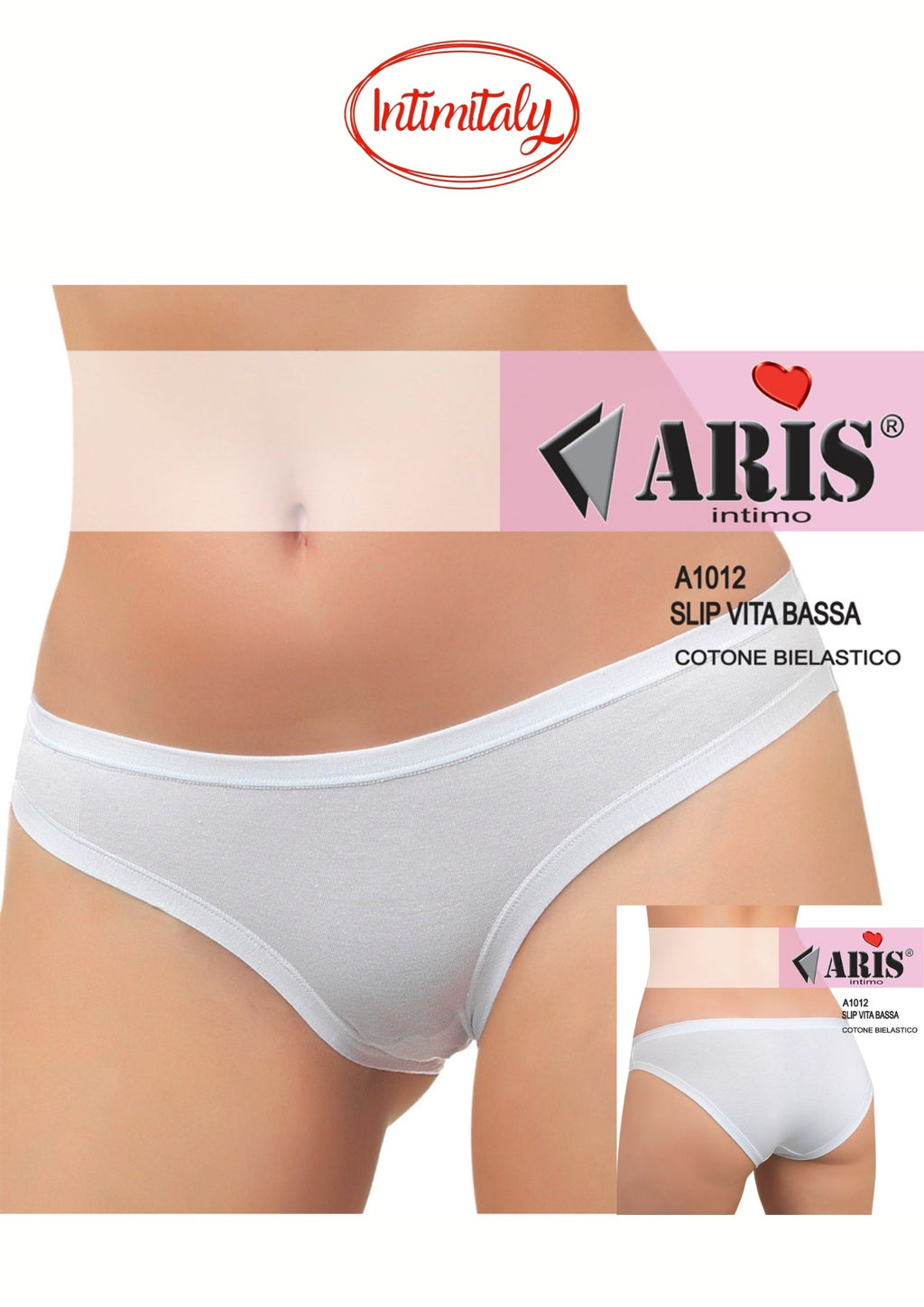 Aris - Slip Da Donna In Cotone Finissimo Vita Bassa Art. A1012