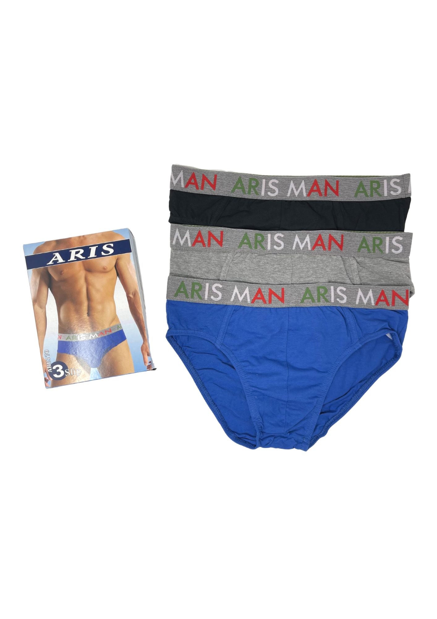 Aris - Pacco Da 3 Slip Uomo In Cotone Elasticizzato
