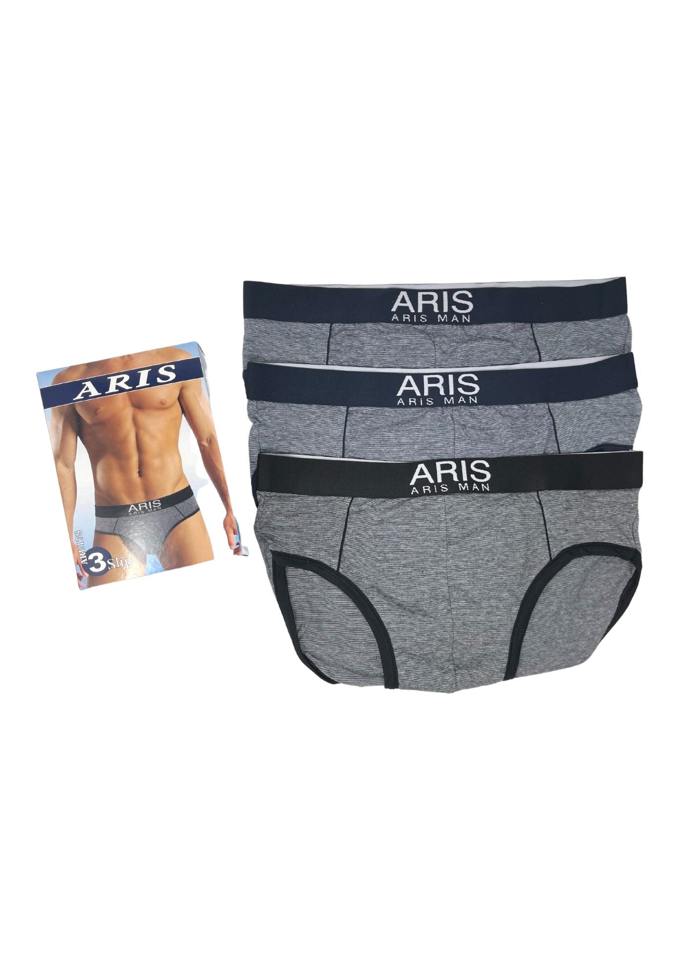 Aris - Pacco Da 3 Slip Uomo In Cotone Elasticizzato Art. Aru178