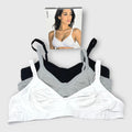 Aris Reggiseno In Puro Cotone Coppe Preformate Senza Ferretto Coppa B  Art. Flora