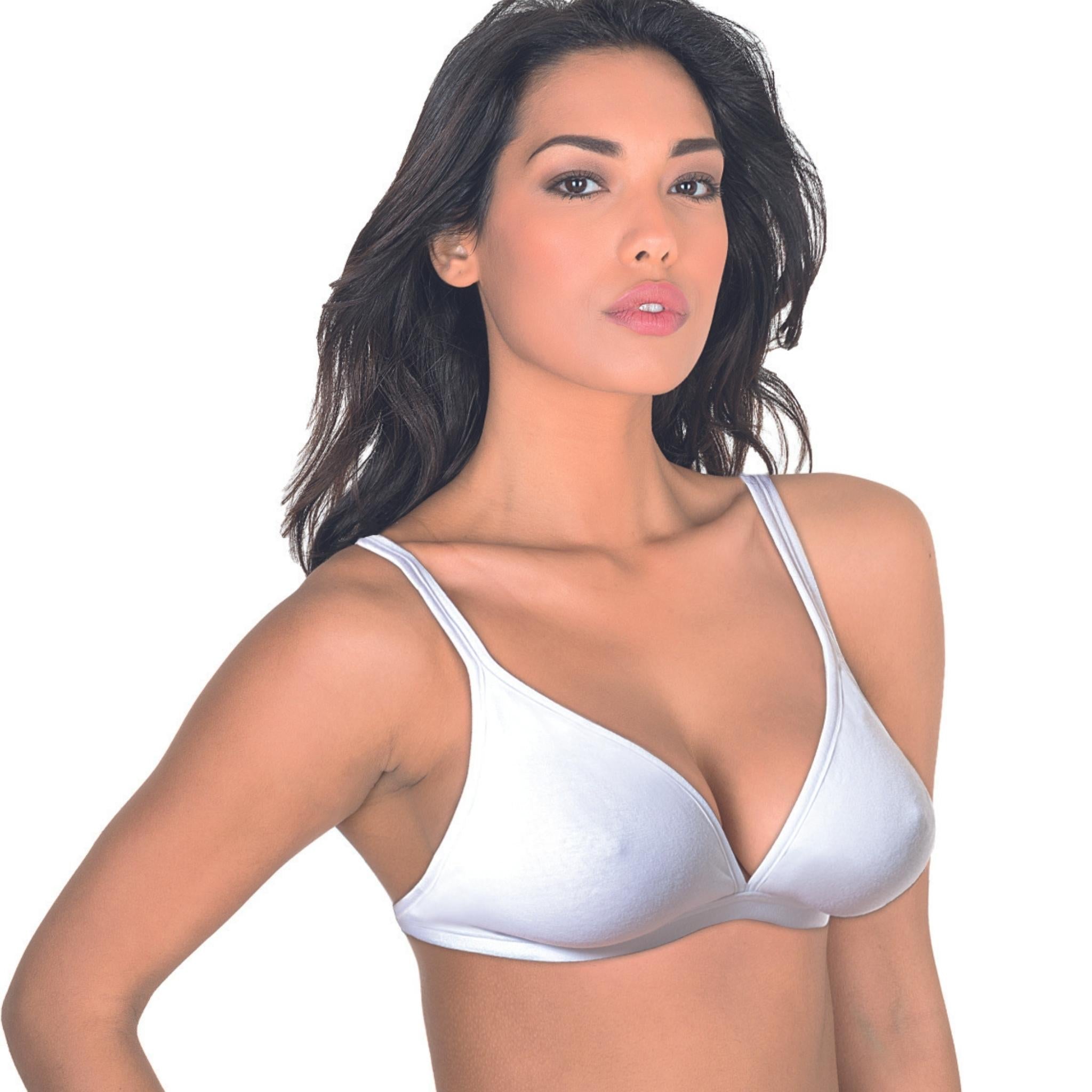 Aris Reggiseno A Triangolo In Puro Cotone Coppe Preformate Senza Ferretto Coppa B  Art. Tania