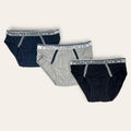 Baci&abbracci Pacco Da 6 Slip Ragazzo Tinta Unita In Puro Cotone Elasticizzato Elastico Esterno  Art. Bau026