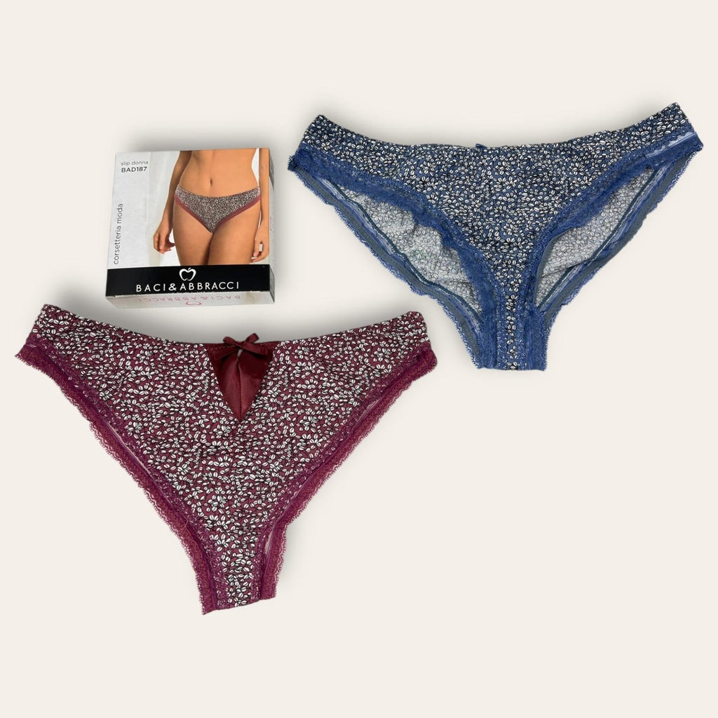 Baci E Abbracci - Slip Donna Modello Mini Fantasia Art. Bad187