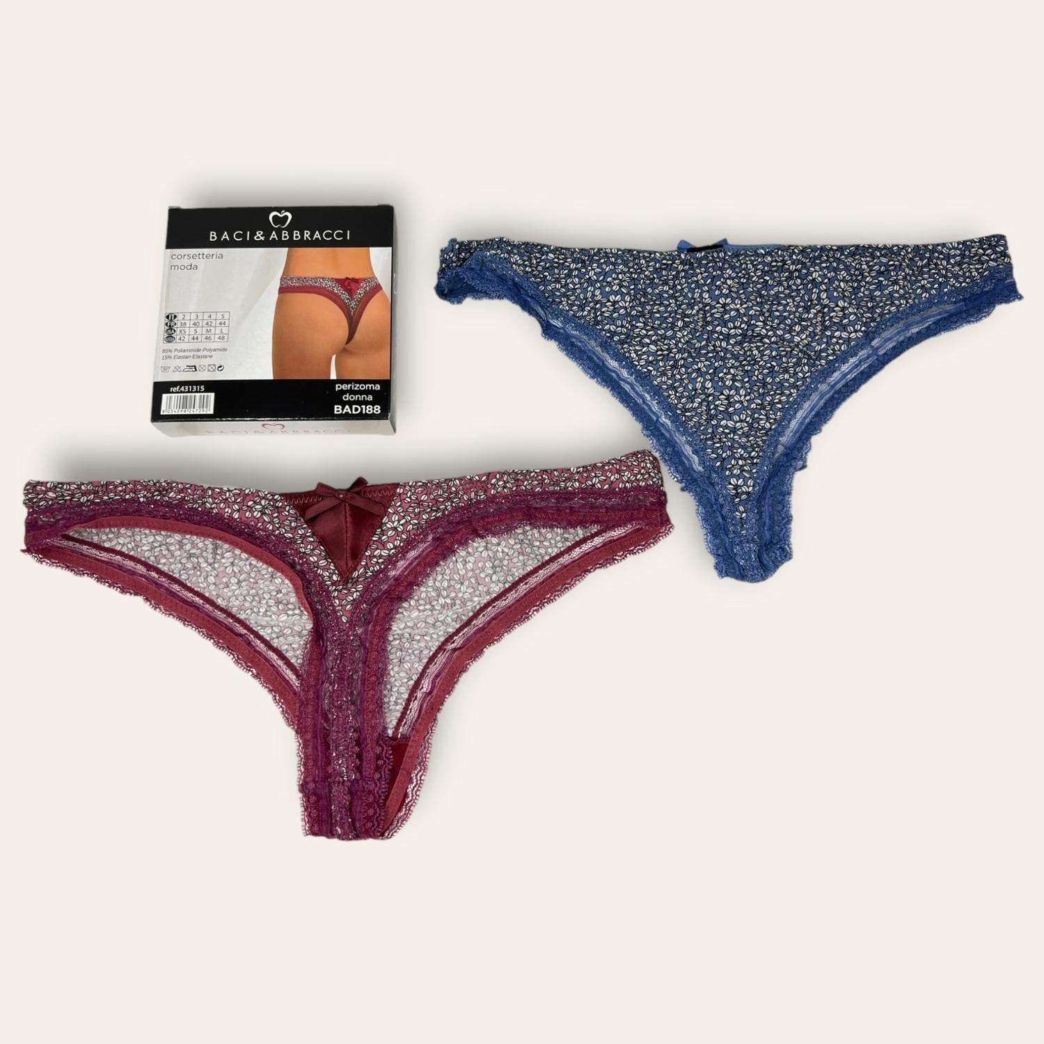 Baci E Abbracci - Slip Donna Modello Perizoma Fantasia Art. Bad188