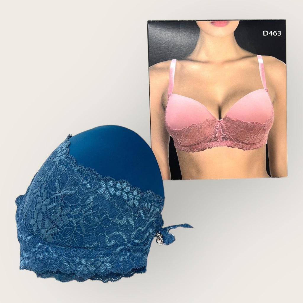 Aris - Reggiseno Microfibra E Pizzo Con Coppe Imbottite E Ferretto Confort Coppa C  Art. D463