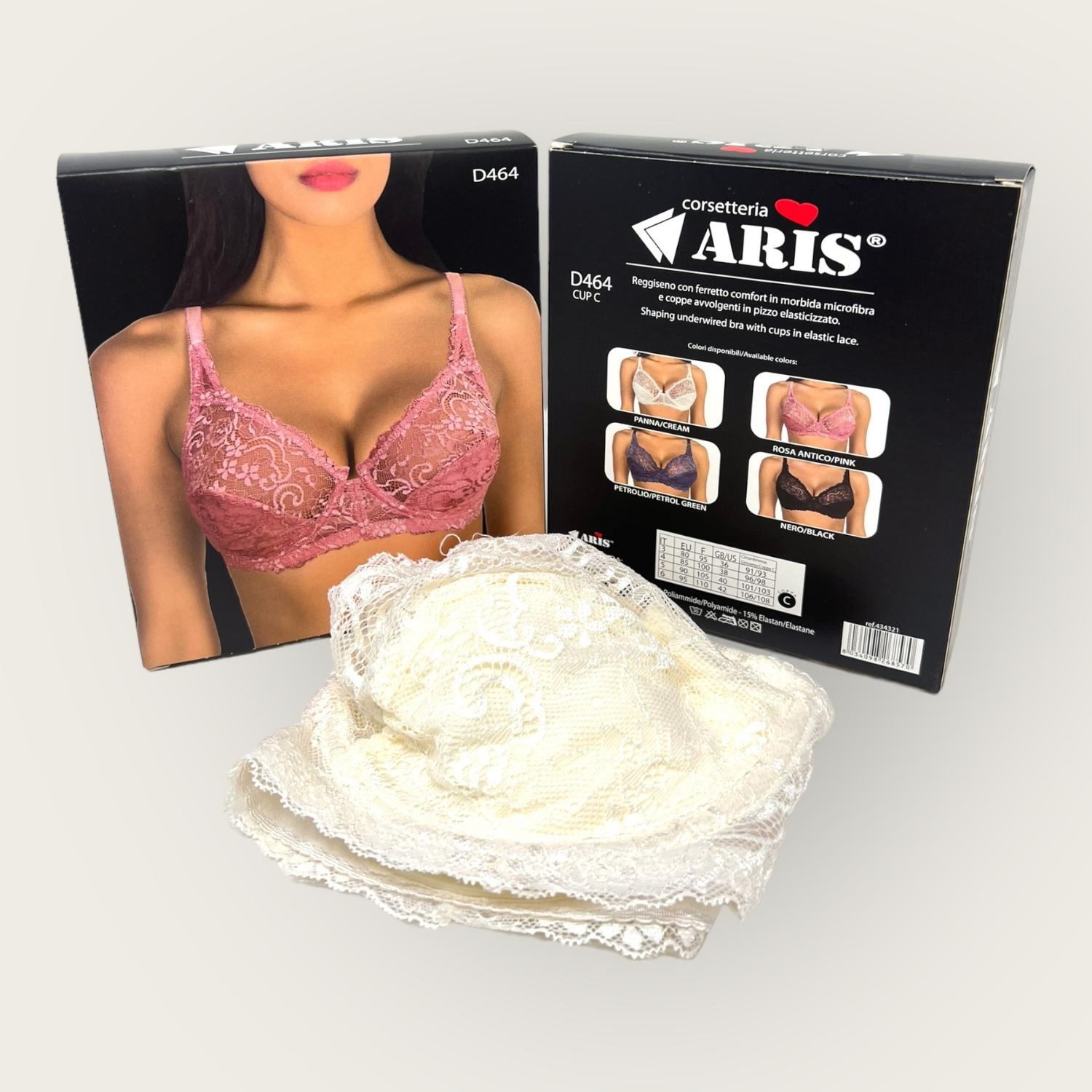 Aris - Reggiseno Con Ferretto Confort In Morbida Microfibra E Pizzo Elasticizzato  Art. D464
