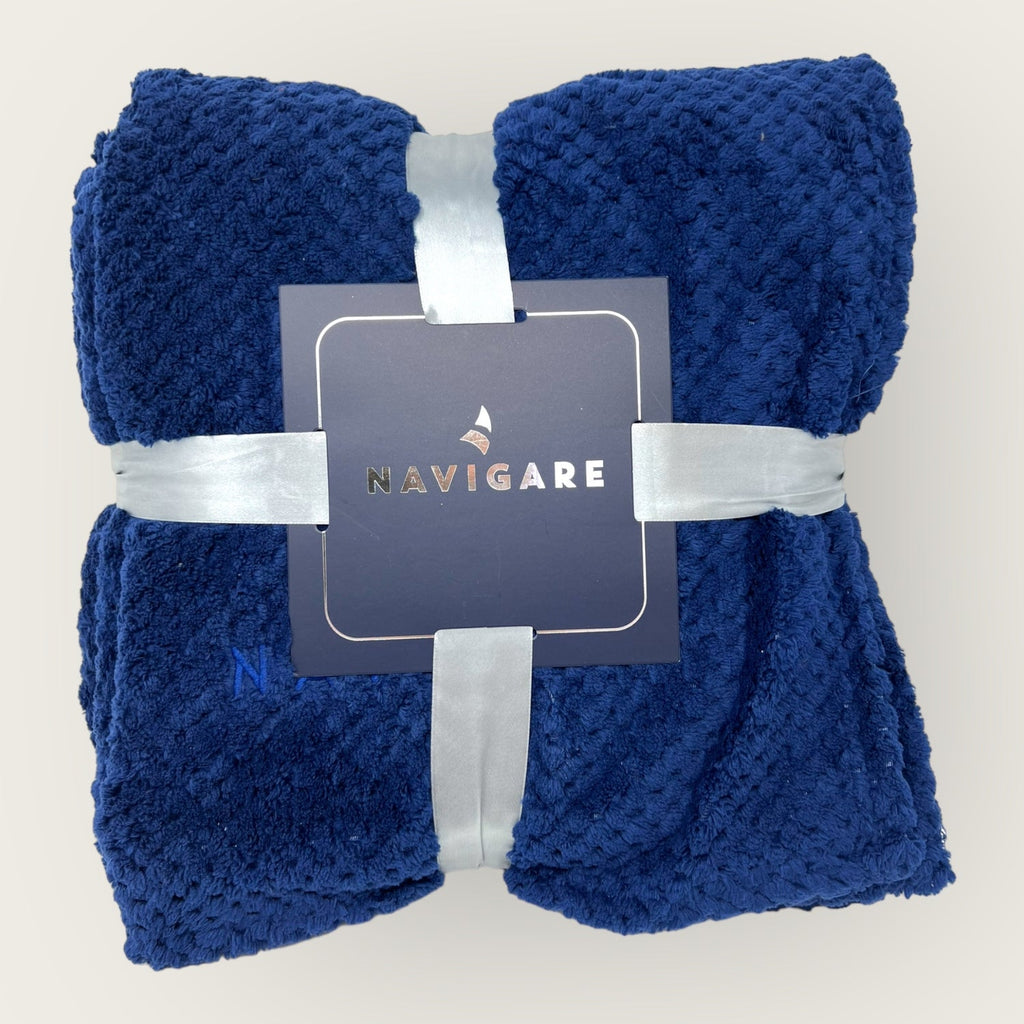 Navigare Plaid In Soffice Coral Tinta Unita Con Ricamo Disponibile 1 - 1-1/2 - 2 Posti 6 Colori  Art. Canazei