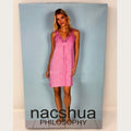 Nacshua Philosophy -  Camicia Da Notte Donna Spalla Stretta In Puro Cotone  Art. Aster