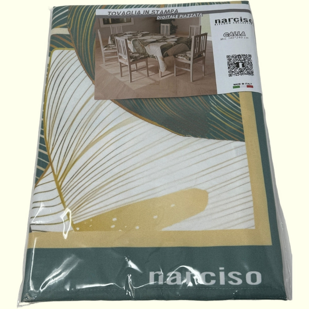 Narciso - Tovaglia Tavola X12 140x240 In Stampa Digitale  Art. Serv448 Calla