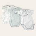 Liabel Confezione Da 3 Pezzi Body Neonato-a Mezza Manica In Puro Cotone Stampato Art.05832b-t1407