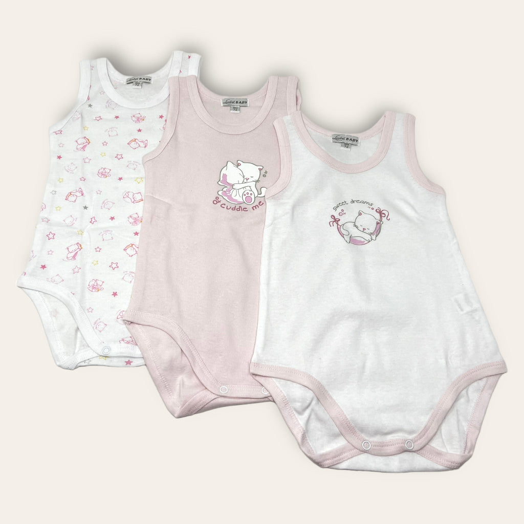 Liabel Confezione Da 3 Pezzi Body Neonato-a Spalla Larga In Puro Cotone Stampato Art. 05832-1457
