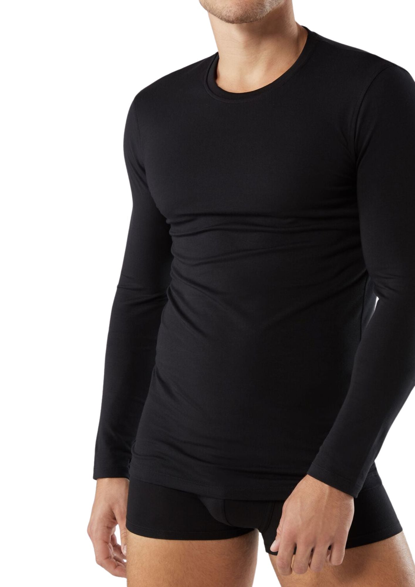 Liabel - Maglia Termica Manica Lunga Da Uomo In Caldo Cotone Interlock