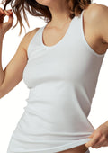 Liabel - Canotta Donna In Caldo Cotone Interlock 100% Cotone Caldo Colori Bianco E Nero Art. 02828-16