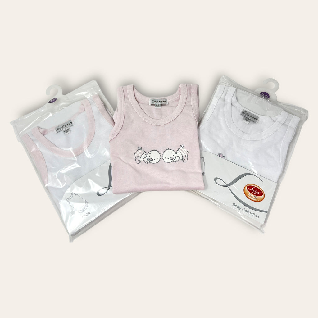 Liabel Confezione 3 Pezzi Body Neonato A Spalla Larga In Puro Cotone Stampato Art. 05832b-557