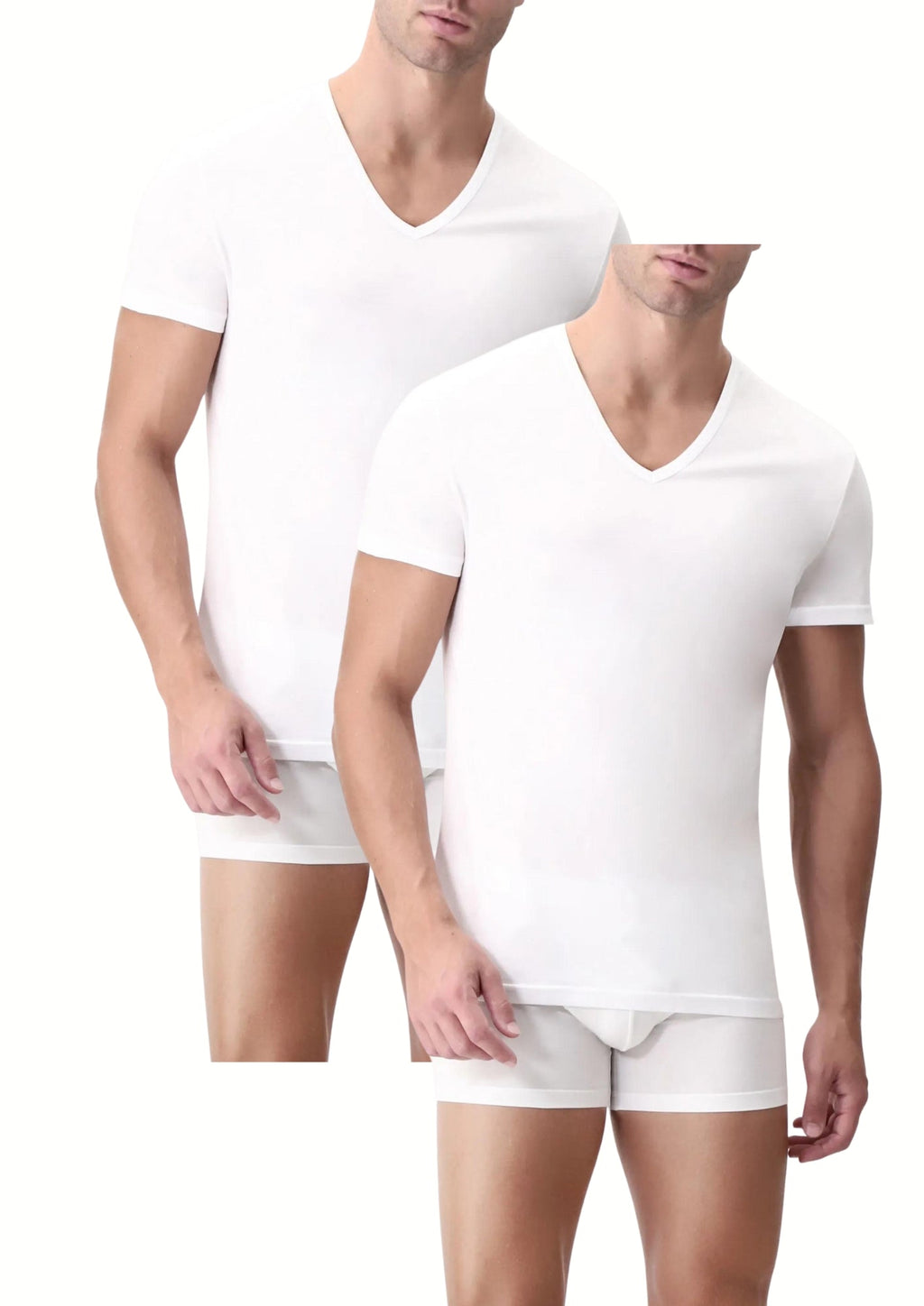 Liabel - Pacco Da 2 - Maglia In Caldo Cotone Elasticizzato Scollo V A4868-d53
