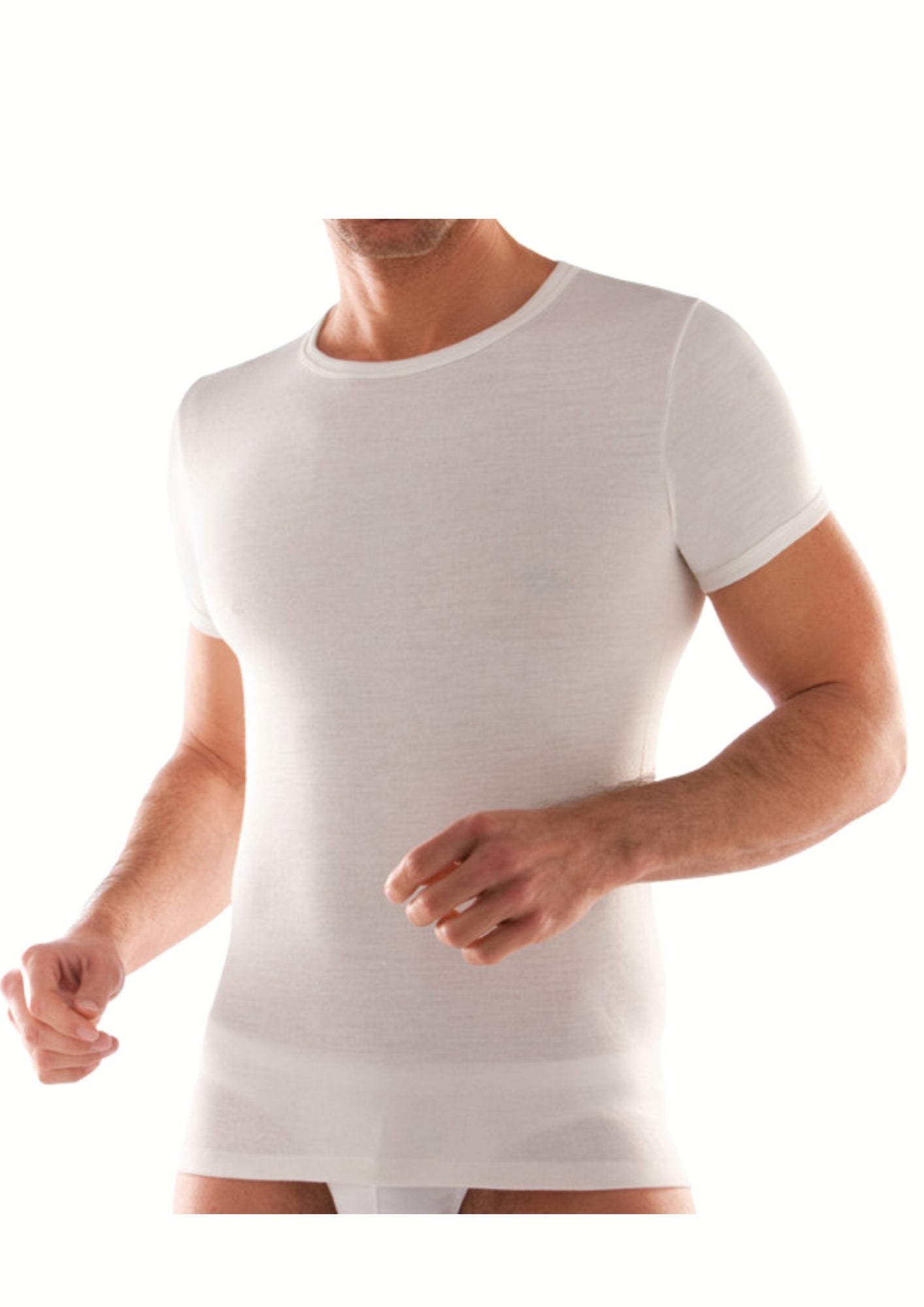 Liabel - Maglia Uomo In Lana Fuori E Cotone Sulla Pelle Girocollo Art. 05110-23
