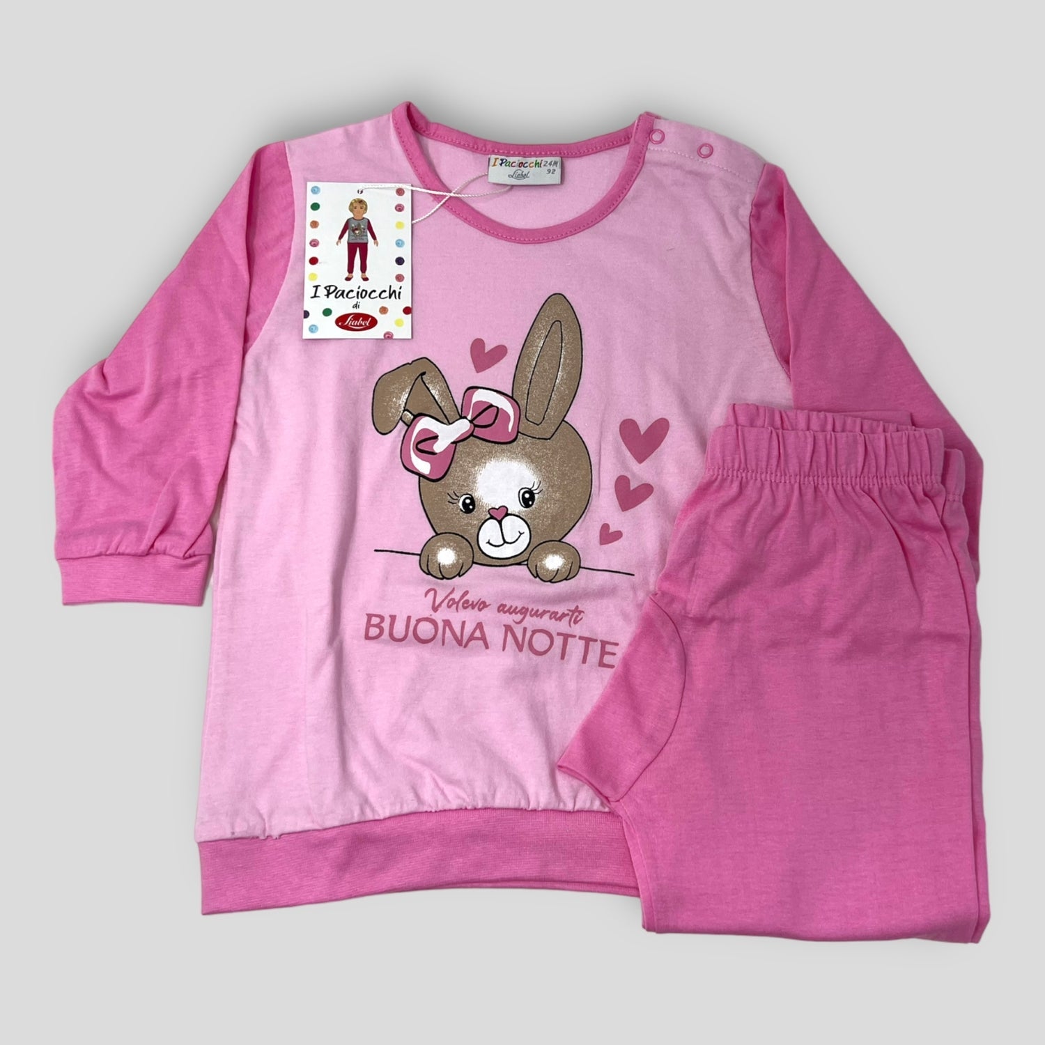 Liabel Pigiama Neonata Lungo In Puro Cotone Stampato  Art.pbe21l2