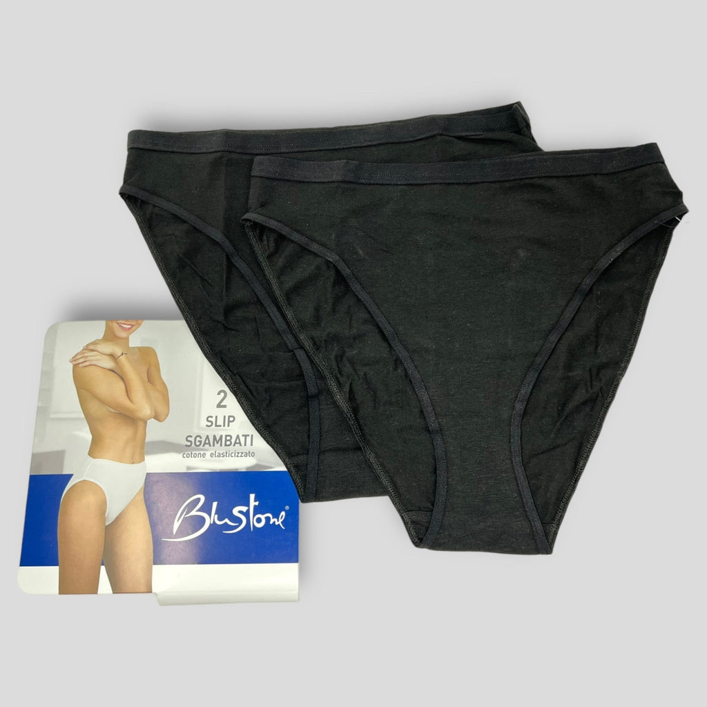 Blustone By Liabel - Confezione Da 2 Slip Sgambati Da Donna In Puro Cotone Elasticizzato Ab358-115
