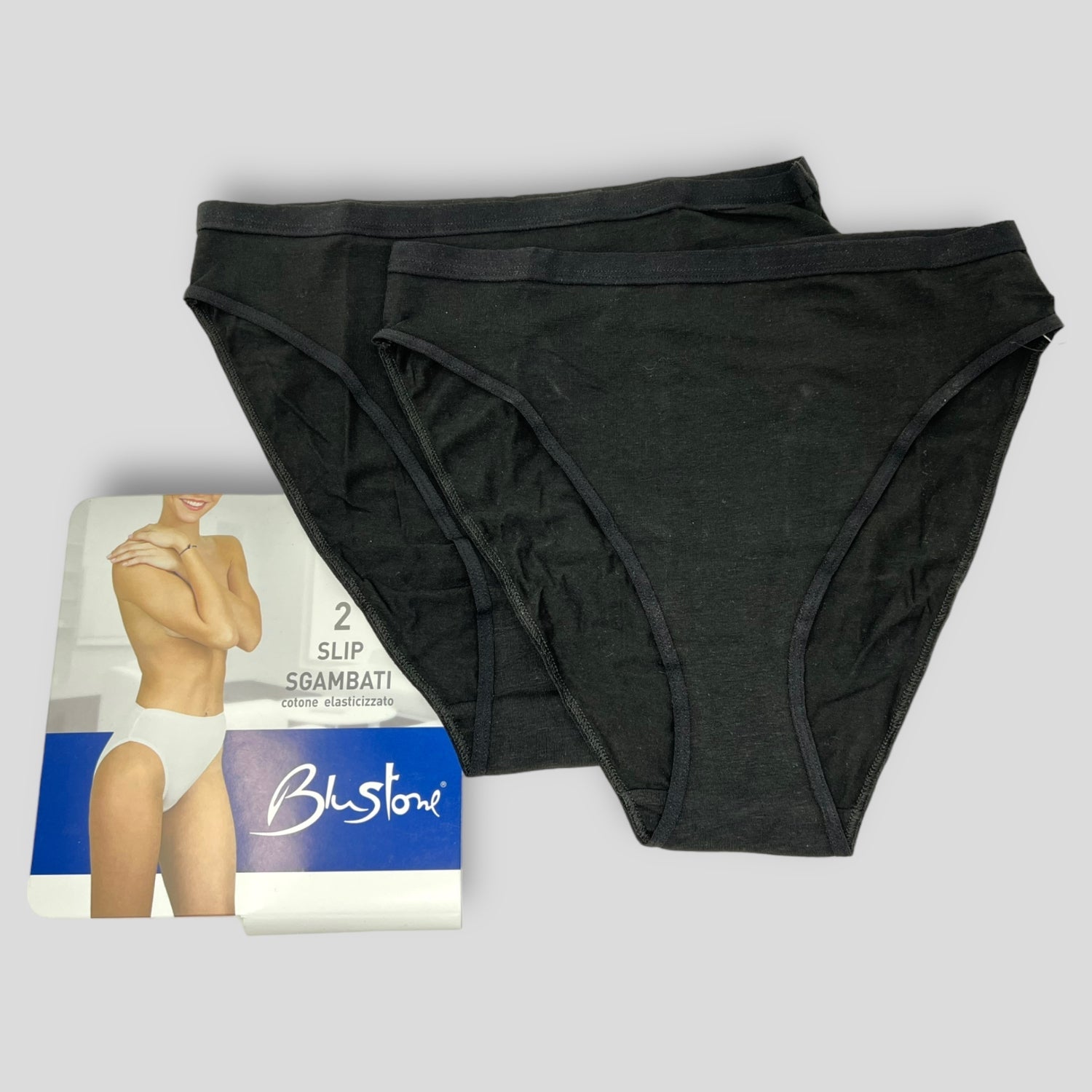 Blustone By Liabel - Confezione Da 2 Slip Sgambati Da Donna In Puro Cotone Elasticizzato Ab358-115