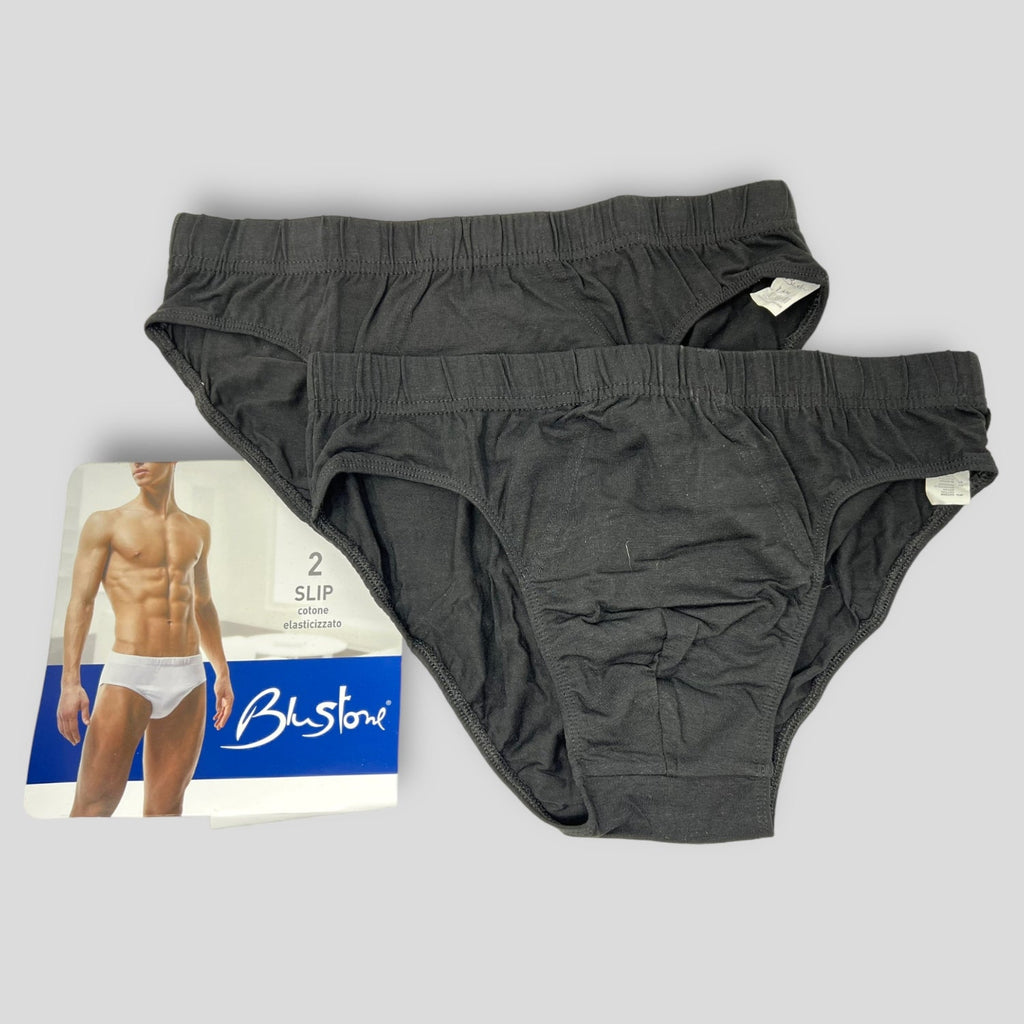 Blustone By Liabel -  Confezione Da 2 Slip Uomo In Puro Cotone Elasticizzato Ab358-d24