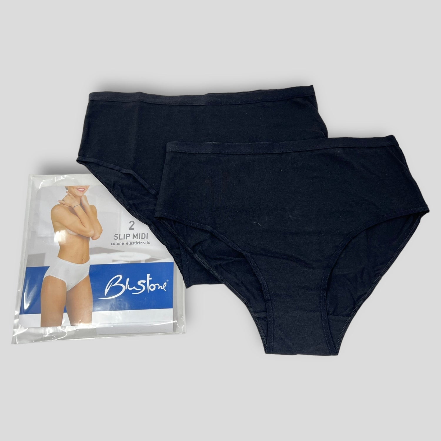 Blustone-liabel Confezione Da 2 Slip Modello Donna In Puro Cotone Elasticizzato Art. Ab358-d25