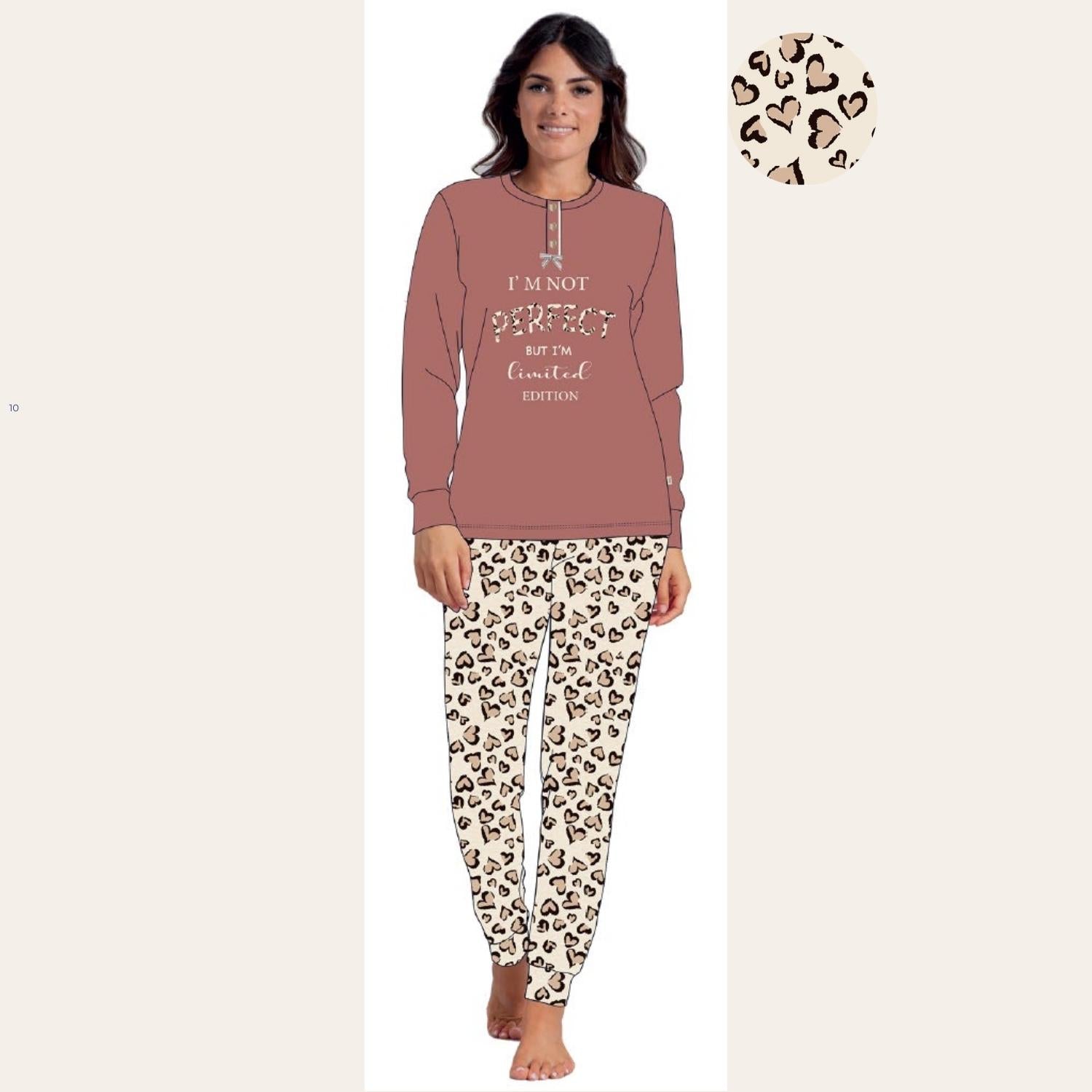 Irge Pigiama Donna Serafino Stampato In Caldo Cotone 100%  Art. Mi1672