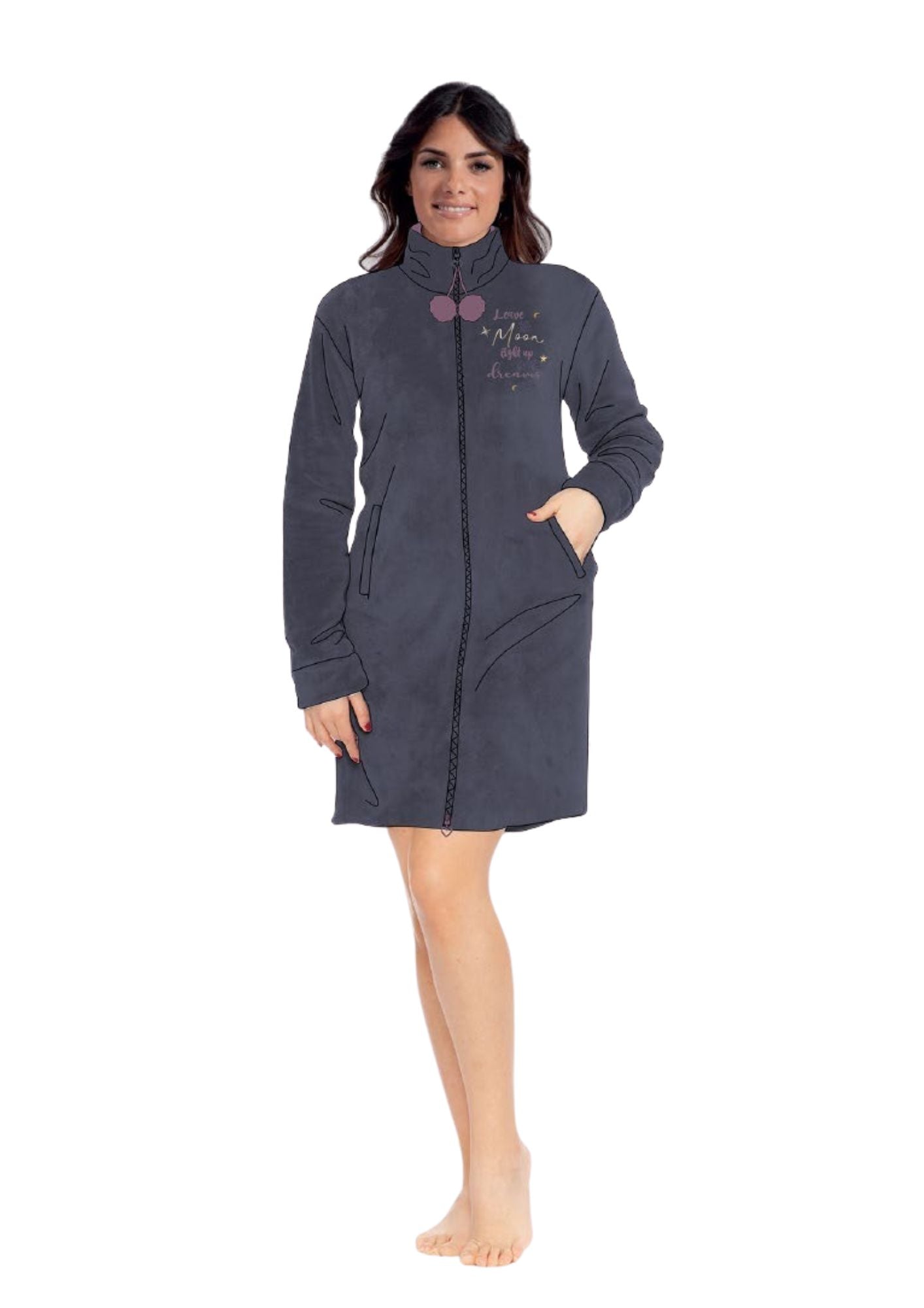 Irge - Vestaglia Donna In Flannel Mi1679