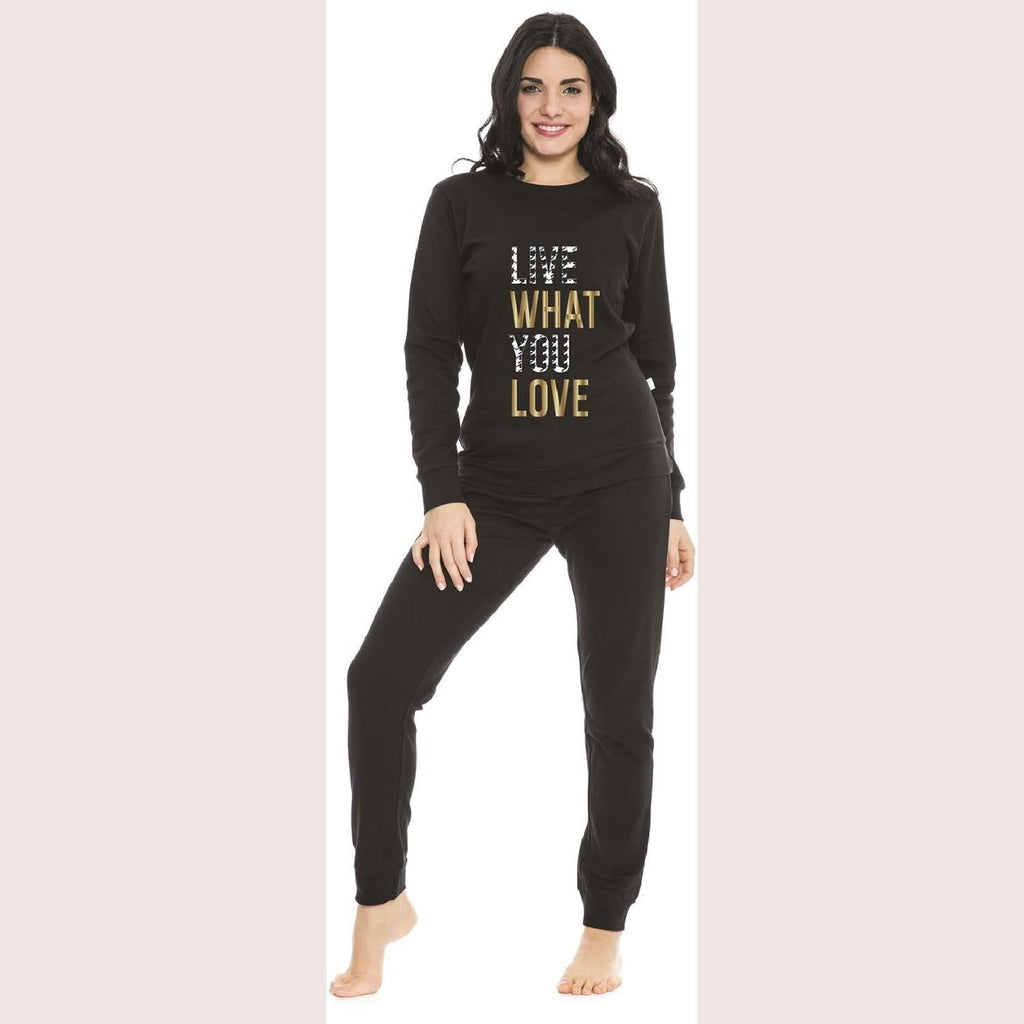 Irge Donna Tuta Donna In Felpa Con Maglia Stampata E Pantalone Stretto Con Tasche  Art. Fdi018