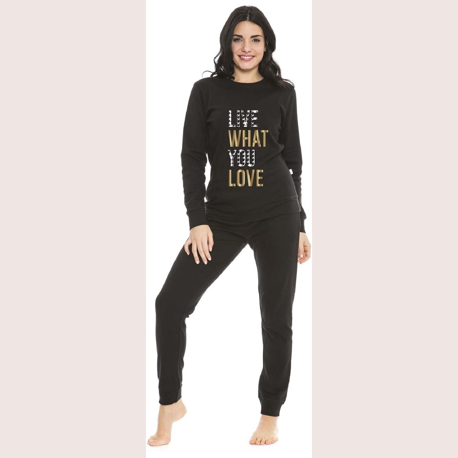 Irge Donna Tuta Donna In Felpa Con Maglia Stampata E Pantalone Stretto Con Tasche  Art. Fdi018