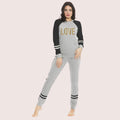 Irge Donna Tuta Donna In Felpa Con Maglia Stampata E Pantalone Stretto Con Tasche  Art. Fdi021