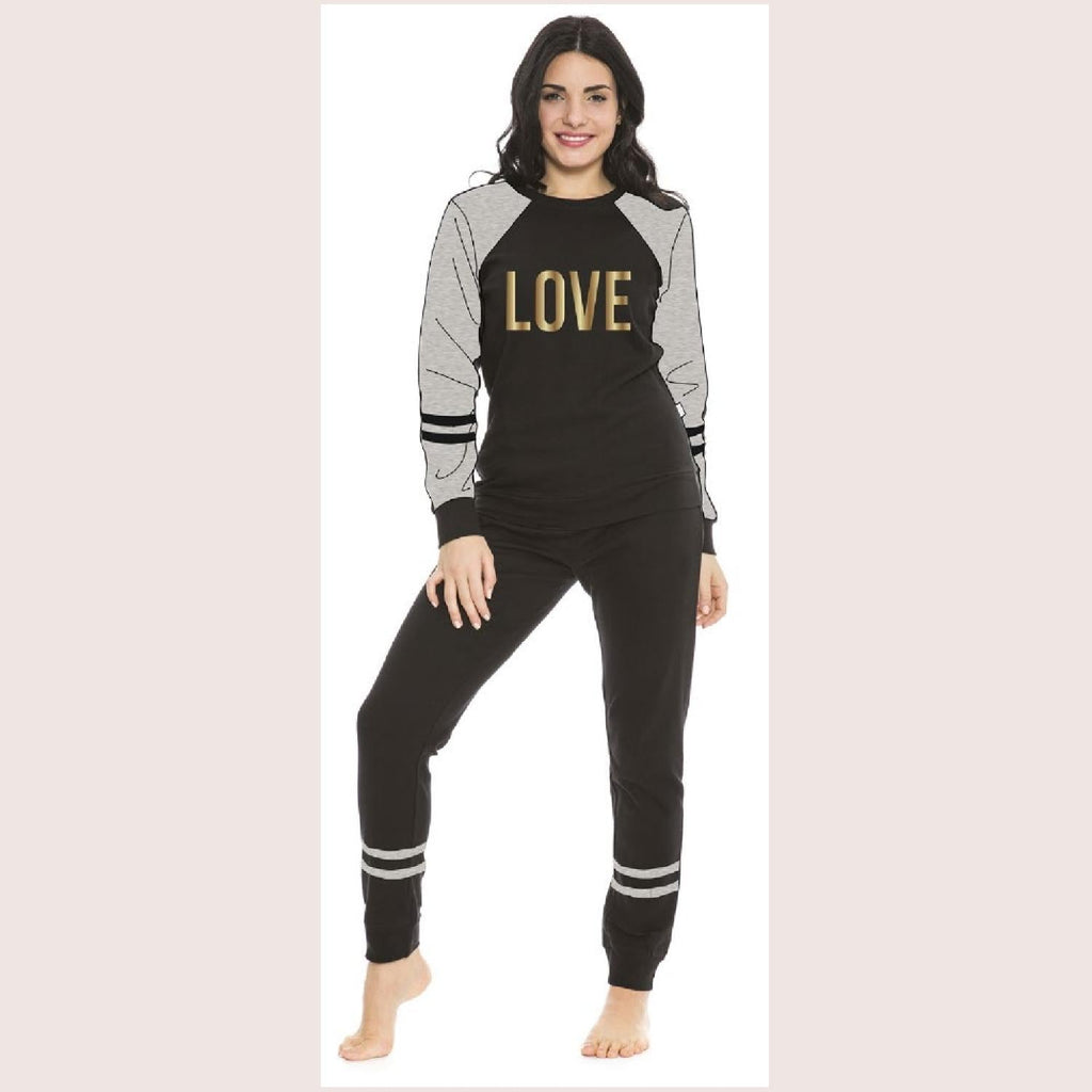 Irge Donna Tuta Donna In Felpa Con Maglia Stampata E Pantalone Stretto Con Tasche  Art. Fdi021