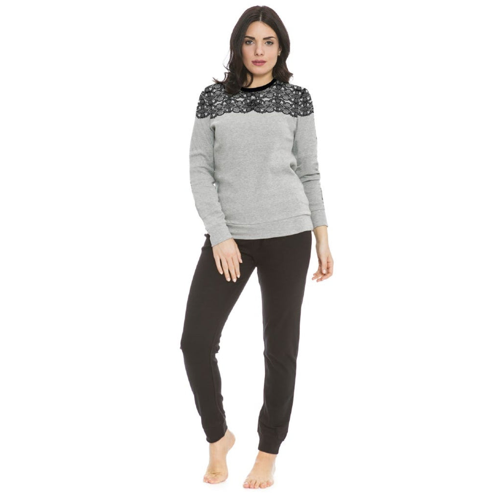 Irge Donna Tuta Donna In Felpa Con Maglia Stampata E Pantalone Stretto Con Tasche  Art. Fdi022