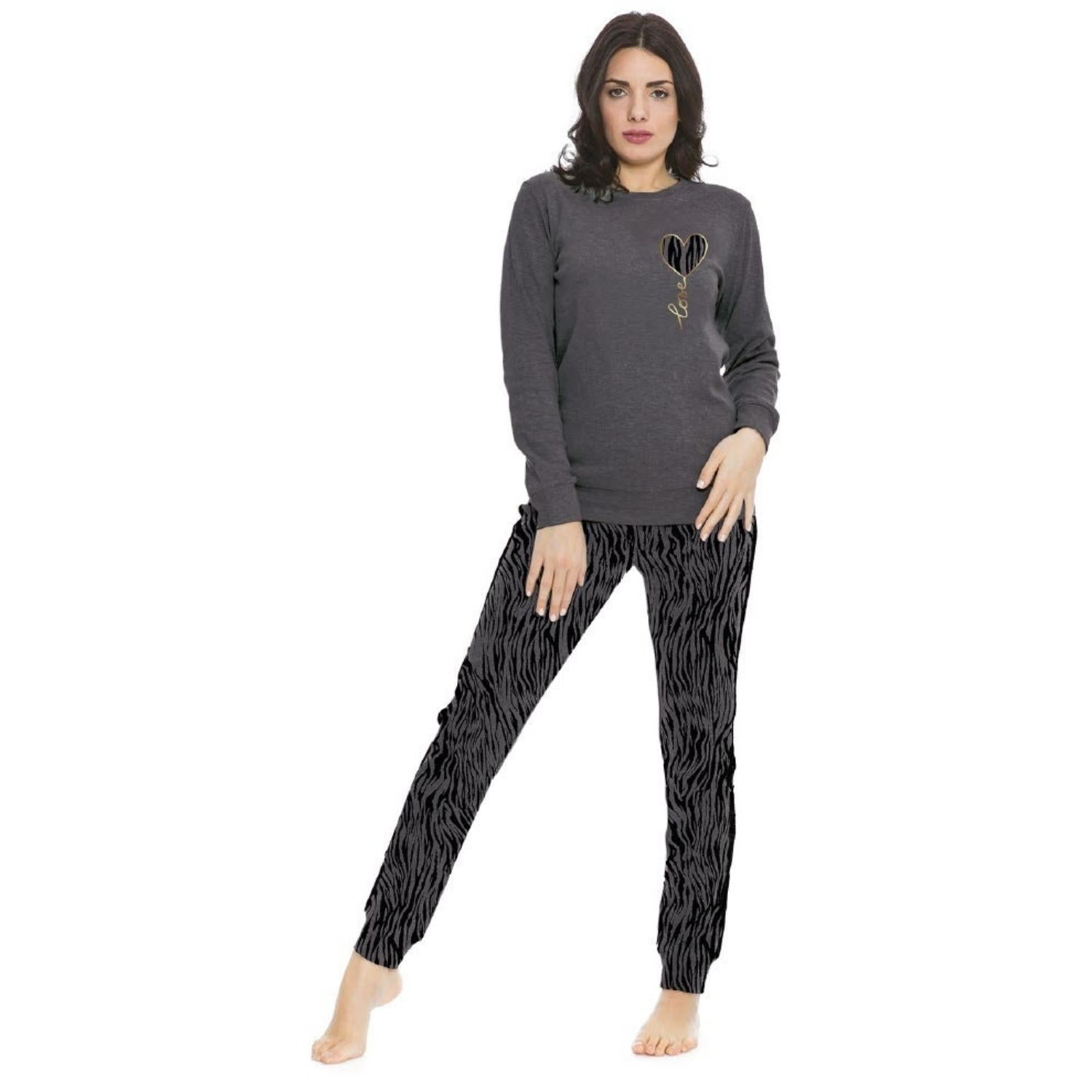 Irge Home Wear Tuta Ragazza Invernale Girocollo In Felpina Di Cotone  Art.  Sd170