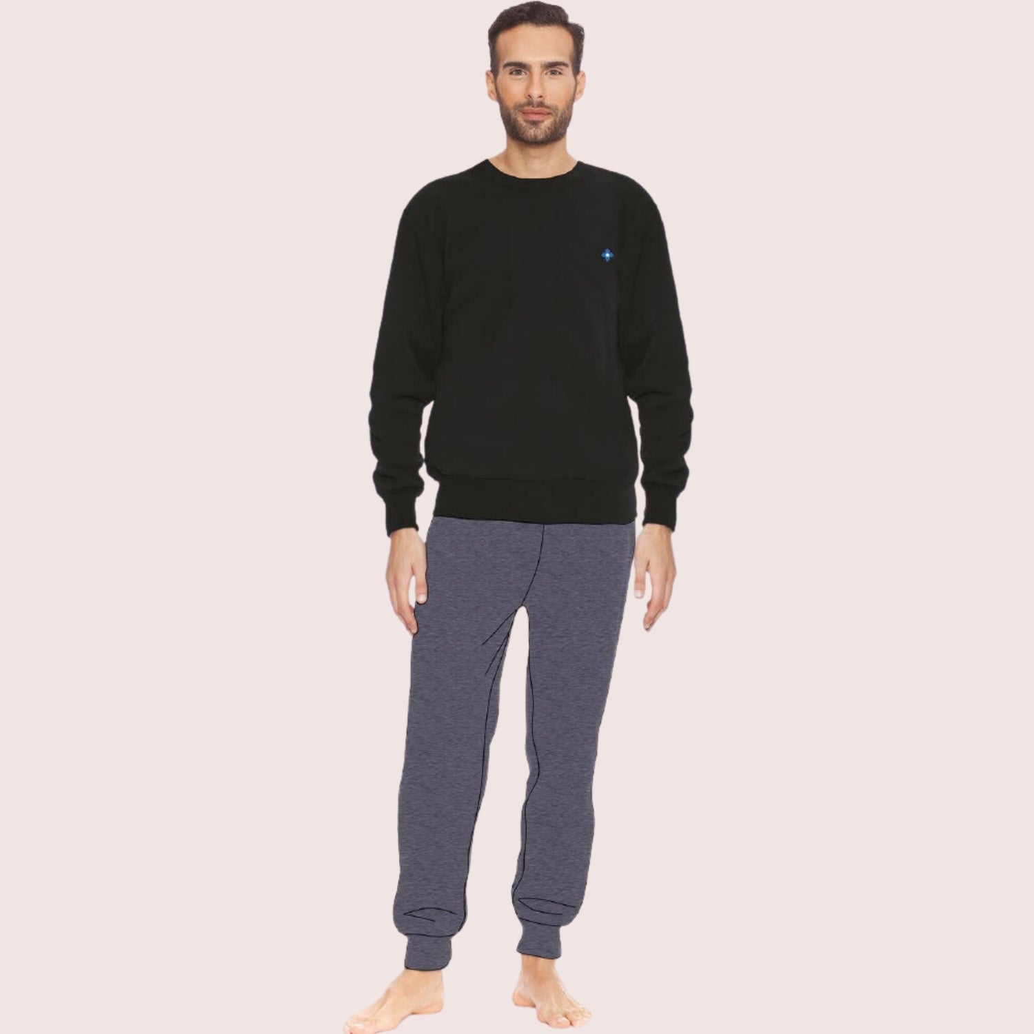 Irge Uomo Tuta Uomo In Felpa Con Maglia Stampata E Pantalone Stretto Con Tasche  Art. Fui025
