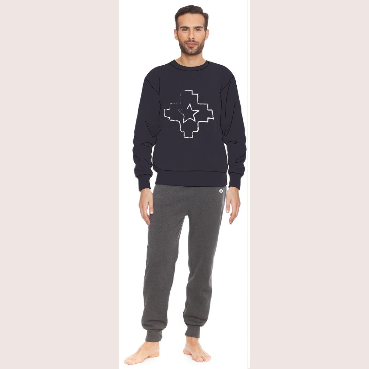 Irge Uomo Tuta Uomo In Felpa Con Maglia Stampata E Pantalone Stretto Con Tasche  Art. Fui026