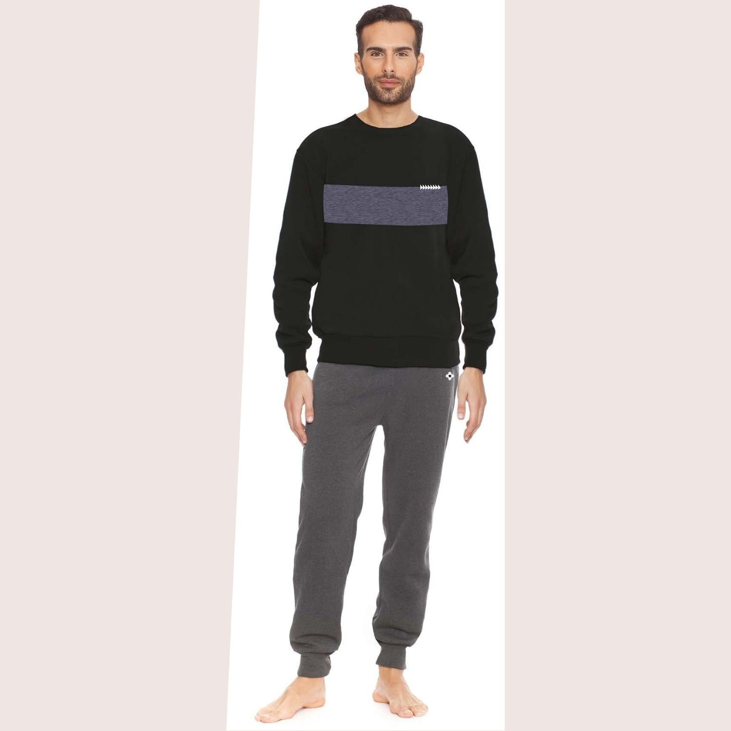 Irge Uomo Tuta Uomo In Felpa Con Maglia Stampata E Pantalone Stretto Con Tasche  Fui027