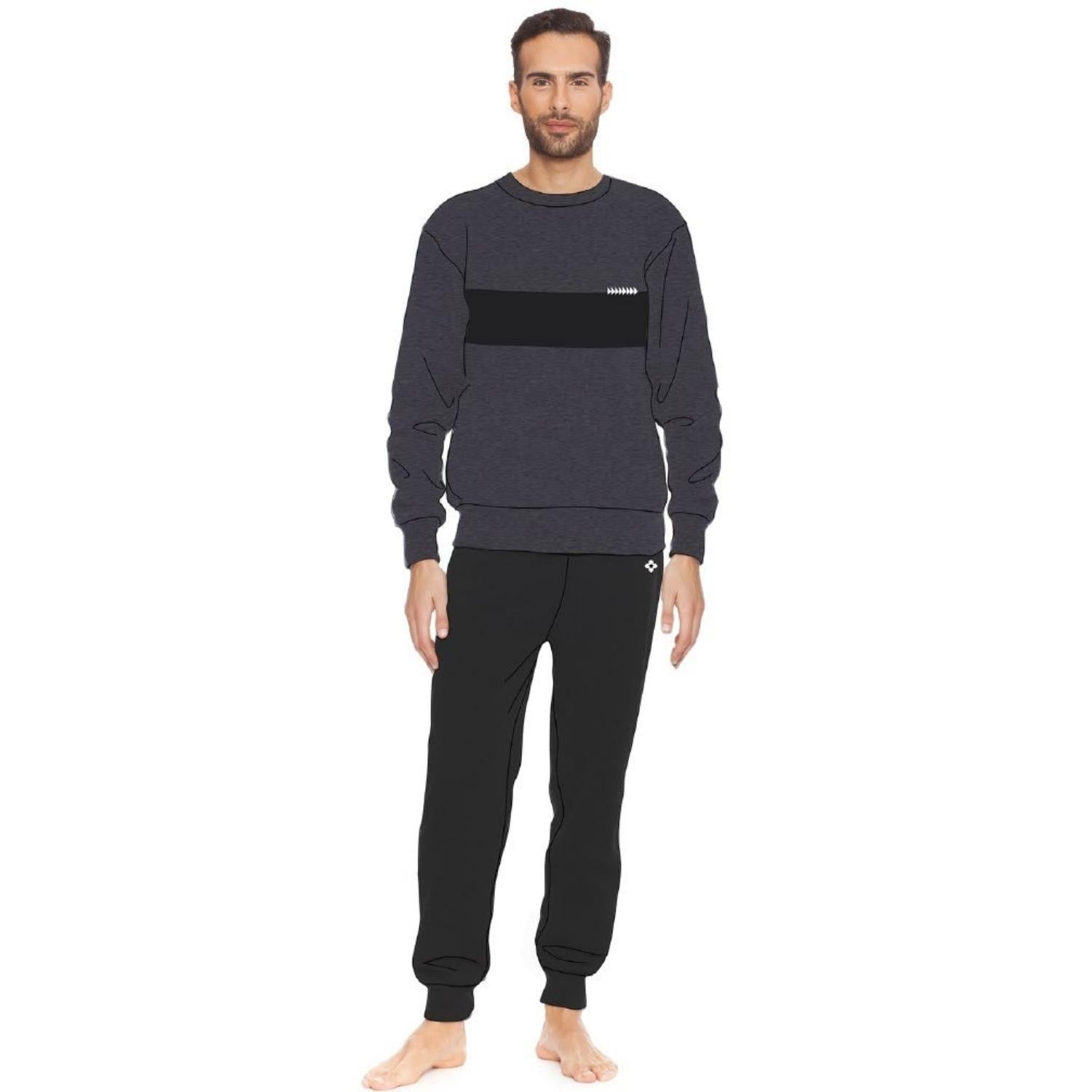 Irge Home Wear Tuta Ragazzo Invernale Girocollo In Felpina Di Cotone  Art. Su125