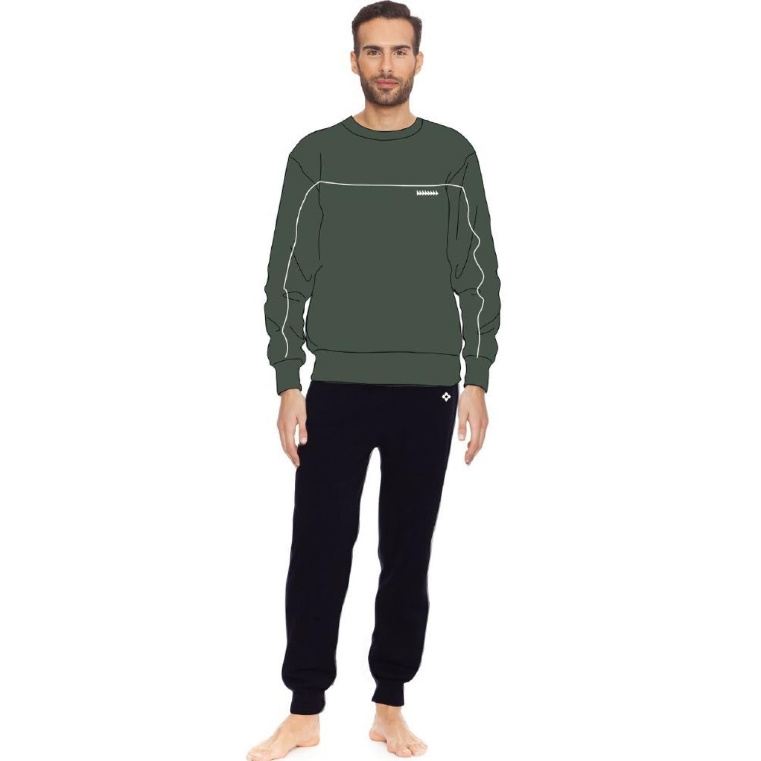 Irge Home Wear Tuta Ragazzo Invernale Girocollo In Felpina Di Cotone  Art. Su127