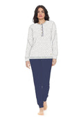 Pigiama Donna Caldo Cotone - Interlock - Due Varianti Di Colore Art.y&m371