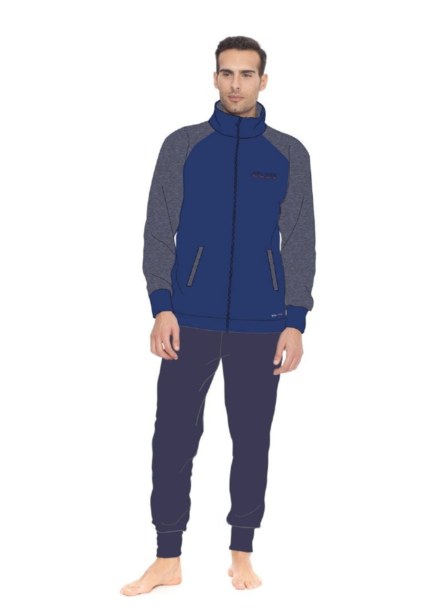 Y&m By Irge -  Pigiama In Pile Da Uomo Y&m411