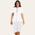 Irge Pigiama Donna Pinocchietto Spalla-larga In Jersey Puro Cotone  Art. Ir1733