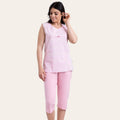 Irge Pigiama Donna Pinocchietto Spalla-larga In Jersey Puro Cotone  Art. Ir1781