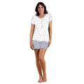 Irge - Pigiama Donna Cotone Serafino Mezza Manica Corto In Jersey Puro Cotone Stampato  Art. Mi1786