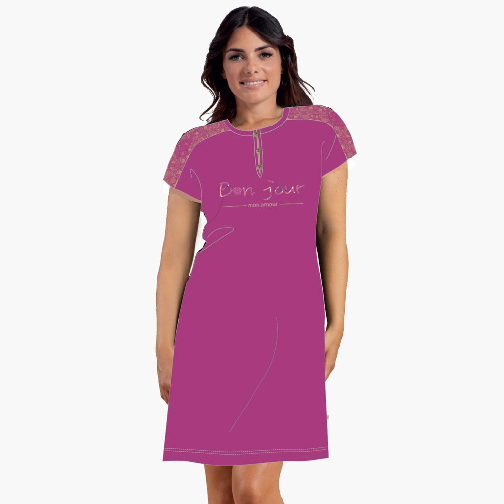 Irge Pigiama Donna Cotone Calibrato Lungo Serafino Elastico Caviglia  Art. Cd154
