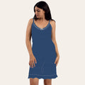 Irge Camicia Da Notte Calibrata Donna Spalla Stretta In Jersey Puro Cotone