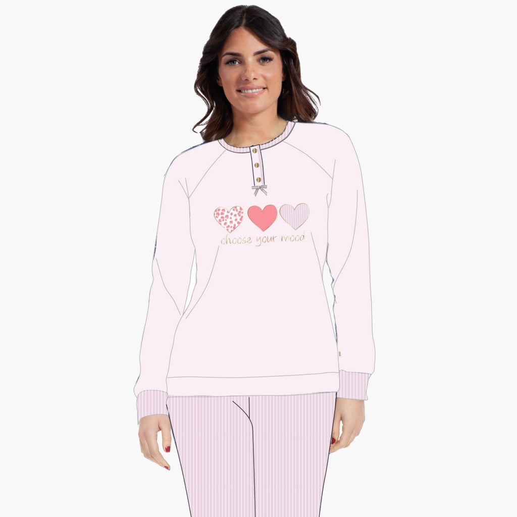 Irge Pigiama Sottodonna  Lungo In Puro Cotone Collo Serafino Con Elastico Alla Caviglia  Art Su182
