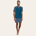 Irge Pigiama Sottuomo Serafino Corto Mezza Manica In Jersey 100% Cotone  Art. Su138